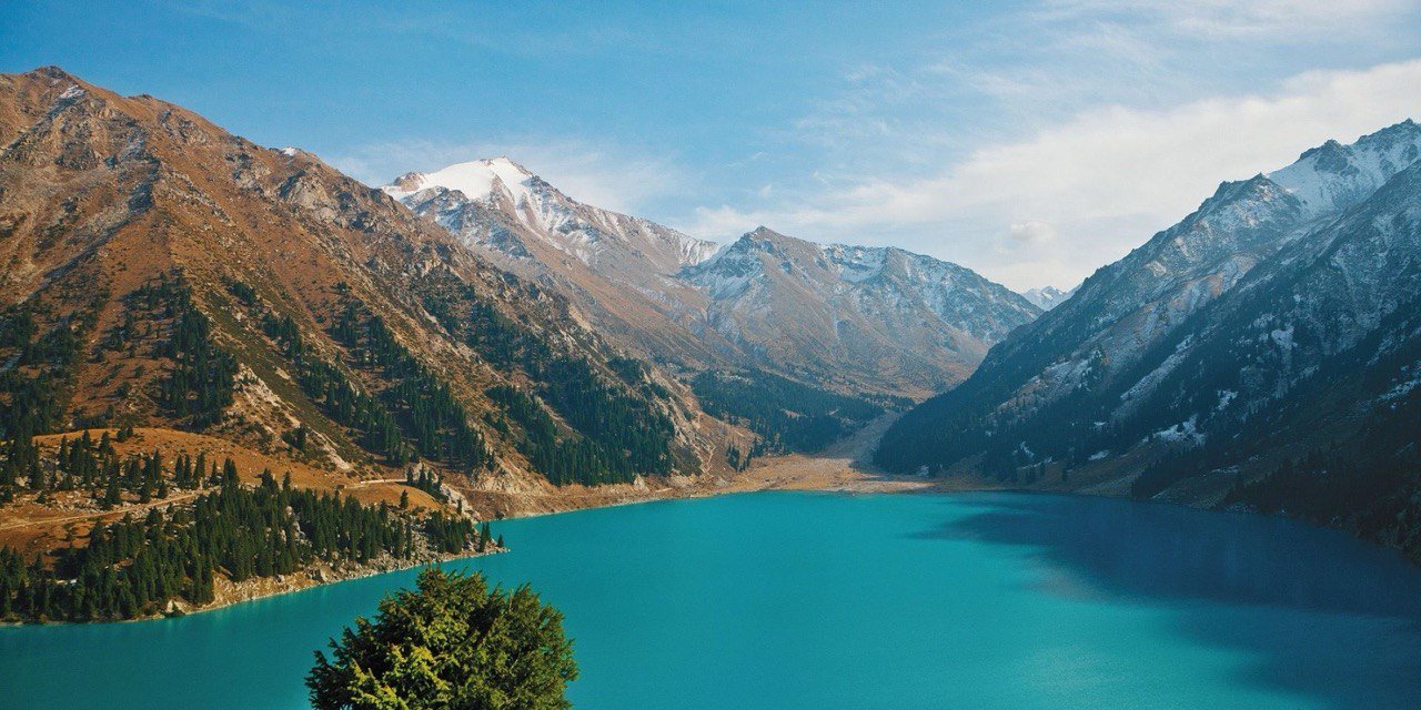 Almaty mountains and lake, Kazakhstan